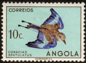 Angola 334  - Mint-H - 10c Racquet-tailed Roller (1951) (cv $0.55)