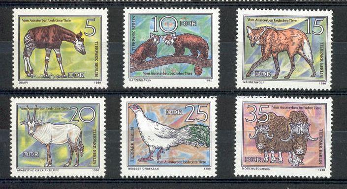 Germany DDR - Mi. 2522-27 (Animals) - MNH - AO020