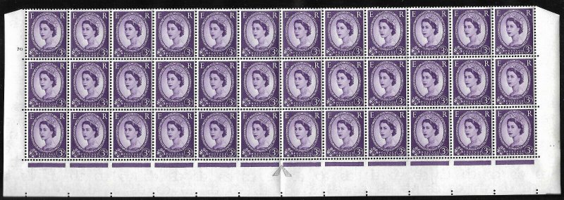 S71d 3d Wilding with Experimental T Watermark cyl 70 ND UNMOUNTED MINT