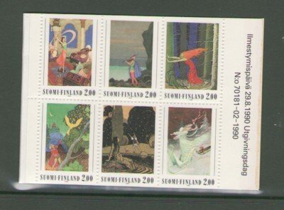 Finland Sc 825a 1990 Fairy Tales stamp booklet pane mint NH