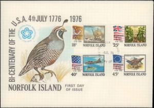 Norfolk Islands, Worldwide First Day Cover, Americana, Birds