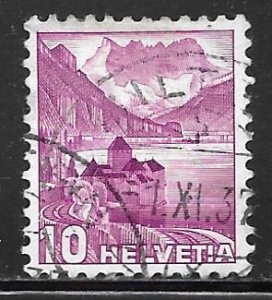 Switzerland 229: 10c Chillon Castle, type I, used, F-VF