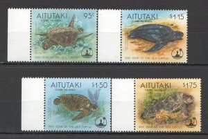 A1131 1995 Aitutaki Fauna Marine Life Reptiles Year Of The Sea Turtle 1Set Mnh