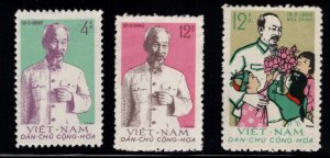 North Viet Nam Scott 126-128 Ho Chi Minh Unused set