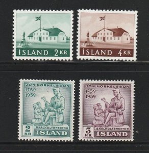 Iceland 315-318 Sets MH Various