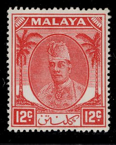 MALAYSIA - Kelantan GVI SG70, 12c scarlet, M MINT.