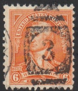 SC# 711 - (6c) - Washington Bicentennial, USED Single