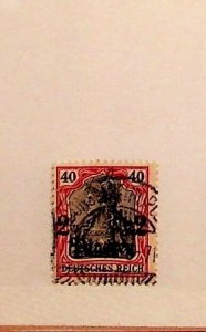 GERMAN OFFICES IN TURKEY Sc 36 USED ISSUE OF 1905 - 2p ON 40pf