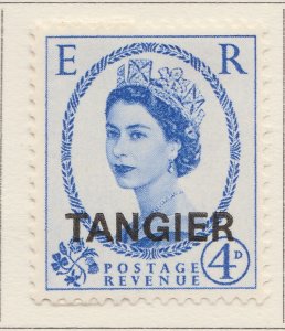 BRITISH MOROCCO TANGIER 1952-54 WMK TUDOR CROWN 4D MH* Stamp A30P4F40686-