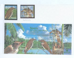 Nauru #520-522 Mint (NH) Single (Complete Set) (Fauna)