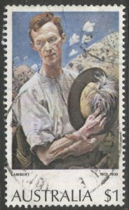 AUSTRALIA 1974 Sc 573  Used VF,  $1, Sergeant of Light Horse painting