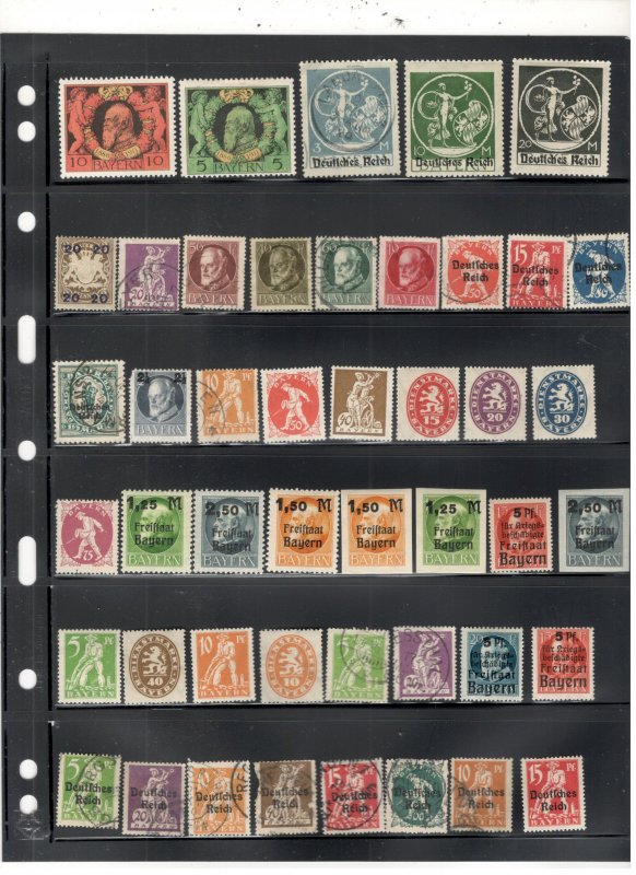 BAVARIA COLLECTION ON STOCK SHEET MINT/USED