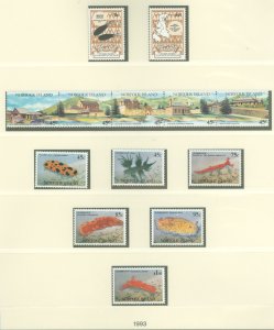 Norfolk Island #533/538-545 Mint (NH) Single (Complete Set)