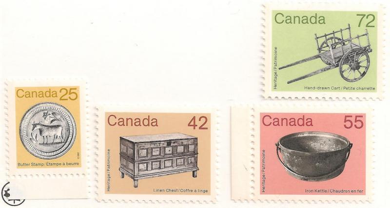 Canada: #1080 - 1083 HV Artifact Defins Mint NH Set*