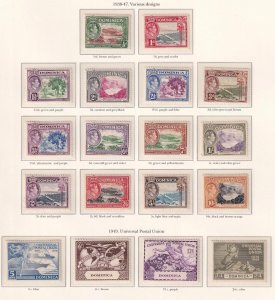 DOMINICA # 94-113,116-119,122-138 VF-MLH KGV1 ISSUES CAT VALUE $102