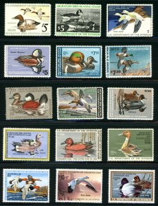 USA MNH Duck Stamp Group 23 Different, Face Value $230 - Free Shipping!