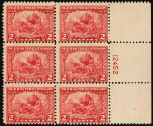 549, Mint VLH 2¢ Plate Block Of Six SCV $85.00 * Stuart Katz