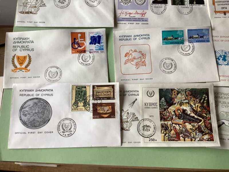 Cyprus first day covers 16 items Ref A1918