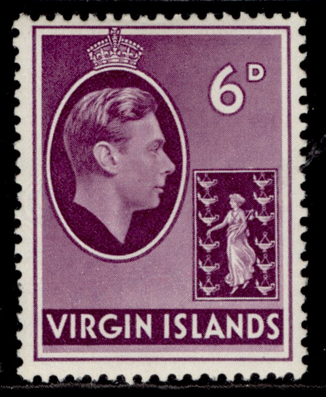 BRITISH VIRGIN ISLANDS GVI SG116a, 6d mauve, M MINT.