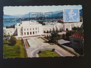 palace of United Nations postcard with special postmark Switzerland 1964