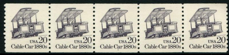 2263 US 20c Cable Car coil, MNH PNC5 #1