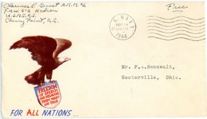 1944 US World War II Patriotic Cover For All Nations