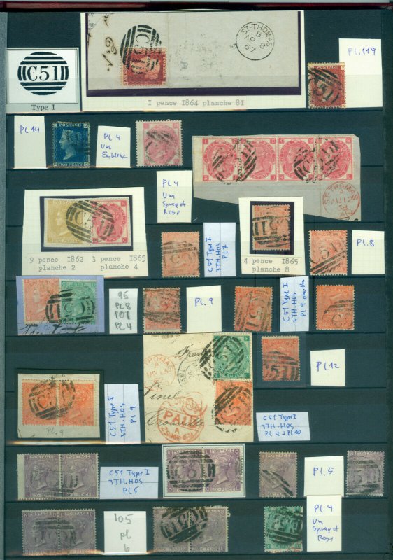 Danish West Indies 1865-79 BRITISH POST OFFICE C51&others specialized coll. Rare