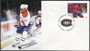 CANADA Sc #2671 (35) MONTREAL CANADIANS TRAVIS MOEN ON SUPERB FIRST DAY COVER