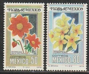 MEXICO 1163-1164, Flora of Mexico - Dahlia & CACALOSUCHITL. MINT, NH. F-VF.