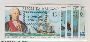 Malgasy - Madagascar Scott #564-565, C164-C165-C166 Imperf Stamp - Mint NH Set