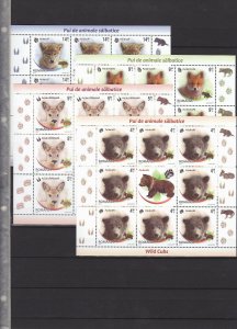 Romania 2012 Sheets STAMPS Animals pups bear fox  MNH nature