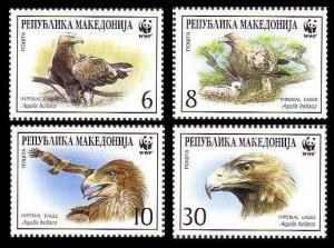 Macedonia Birds WWF Imperial Eagle 4v SG#319/22 SC#206 a-d MI#214-17