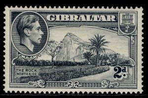 GIBRALTAR GVI SG124, 2d grey, M MINT. Cat £32. PERF 14