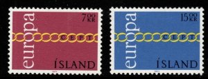 ICELAND SG482/3 1971 EUROPA MTD MINT