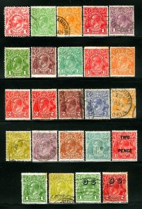 Australia #17 / #106, #07-#08 1913-1933 Lovely Assortment of King Geo V MH& U