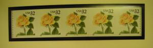 Scott 3054, 32c Yellow Rose, PNC5 #5455, MNH BEAUTY