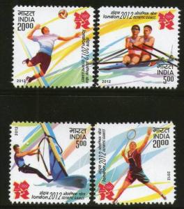 India 2012 London Olympic Games Badminton Sailing Rowing Handball 4v MNH