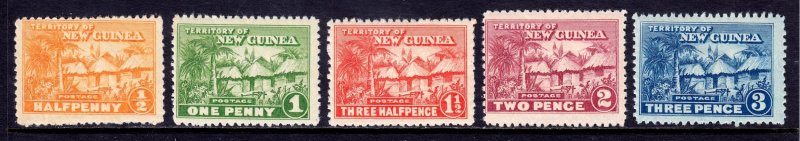 New Guinea - Scott #1//5 - MH - See description - SCV $15