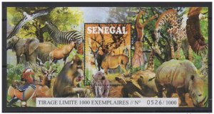 Senegal 2015 FACE VALUE VARIETY BLOCK Mi. Bl. 109 Threatened Wildlife-