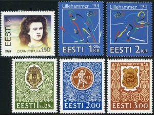 Estonia #263-268 Postage Stamp Collection Europe Mint LH OG