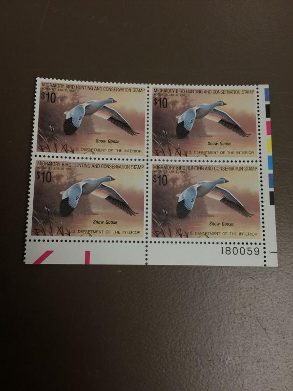 RW55 Federal Duck Plate Block Of 4. VF Mint NH. Face Value.