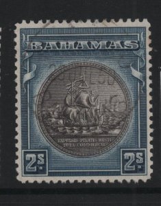 Bahamas 1944 SG131c 2 shillings, steel bue, used (32064)