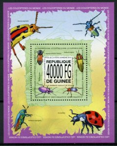 Guinea Insects Stamps 2013 MNH Beetles Beetle Ladybirds Ladybugs Fauna 1v S/S