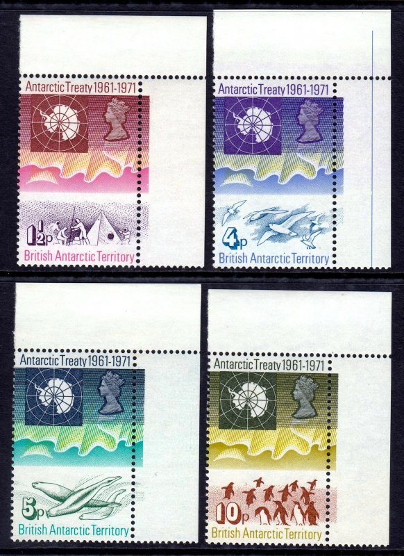 British Antarctic Territory 1971 Antarctic Treaty Complete Mint MNH Set SC 39-42