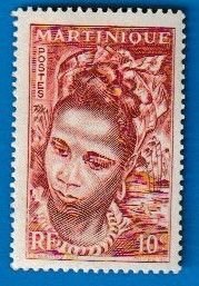 MARTINIQUE SCOTT#217 1947 YOUNG MARTINIQUE WOMAN - MNH