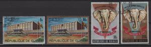 Guinea 1967 - Scott 479 .. 481 + C106 - Elephants & palace 