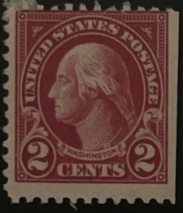 Scott #554c 1923 2¢ Washington flat plate perf. 11 booklet single unused NG