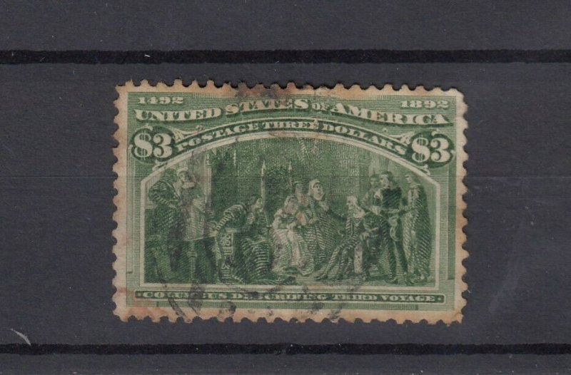 USA 1893 $3 Green Columbus Sc#243 Used JK9865 