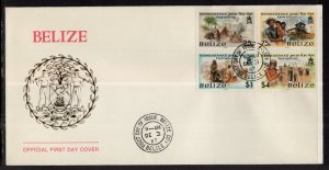 Belize 878-881 U/A FDC