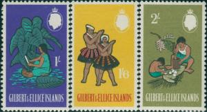 Gilbert & Ellice Islands 1965 SG97-99 Islanders QEII MLH